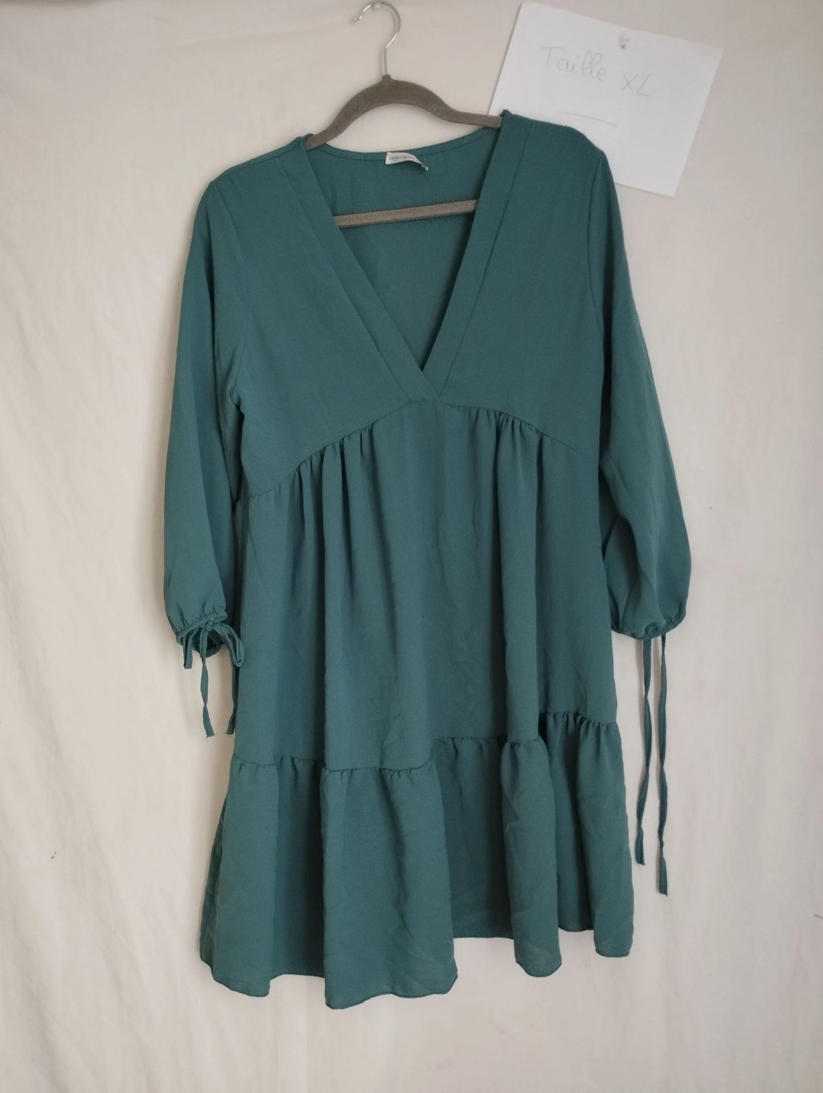 Robe courte vert canard ne collection taille xl 